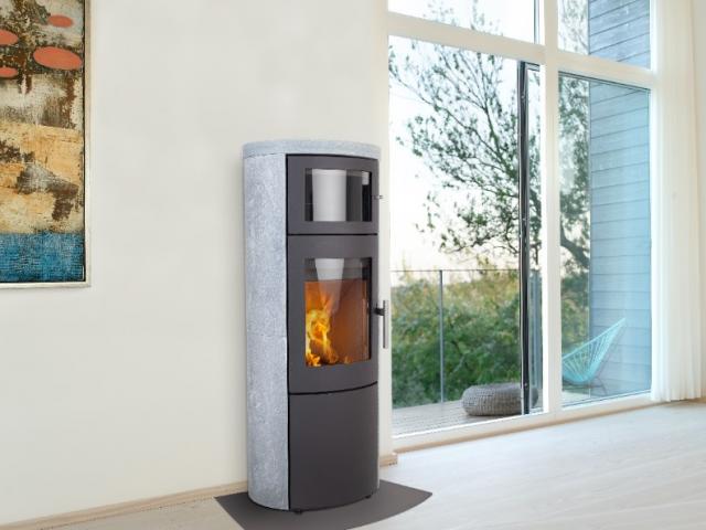 Poêle à bois SL 800 Hêta scan line , le plaisir du feu le design scandinave